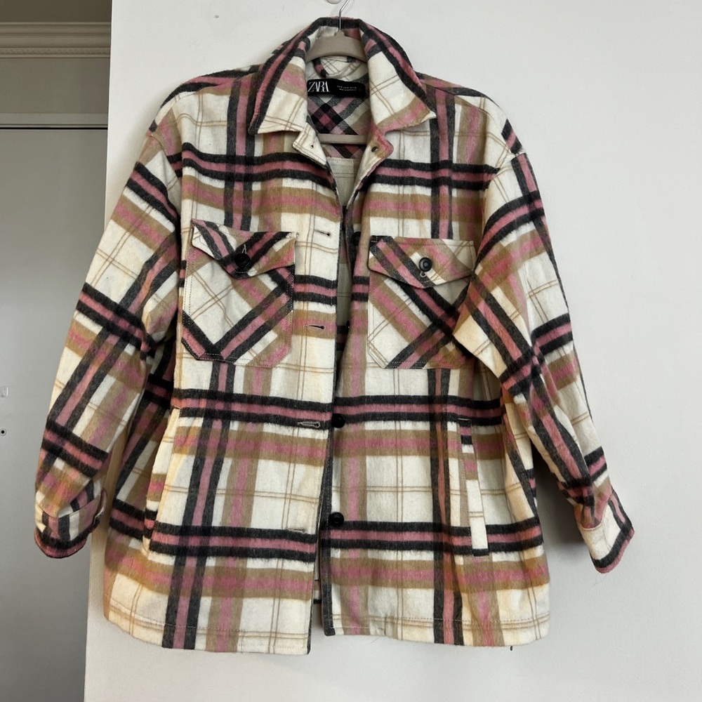 Light pink plaid shirt by Zara